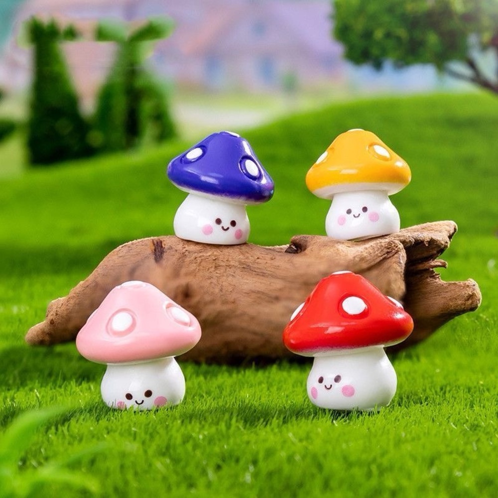 12 PCs Colorful Mushroom Toy Set for Kids.  Mini mushroom for Craft Jewelry DIY - Picture 2 of 9